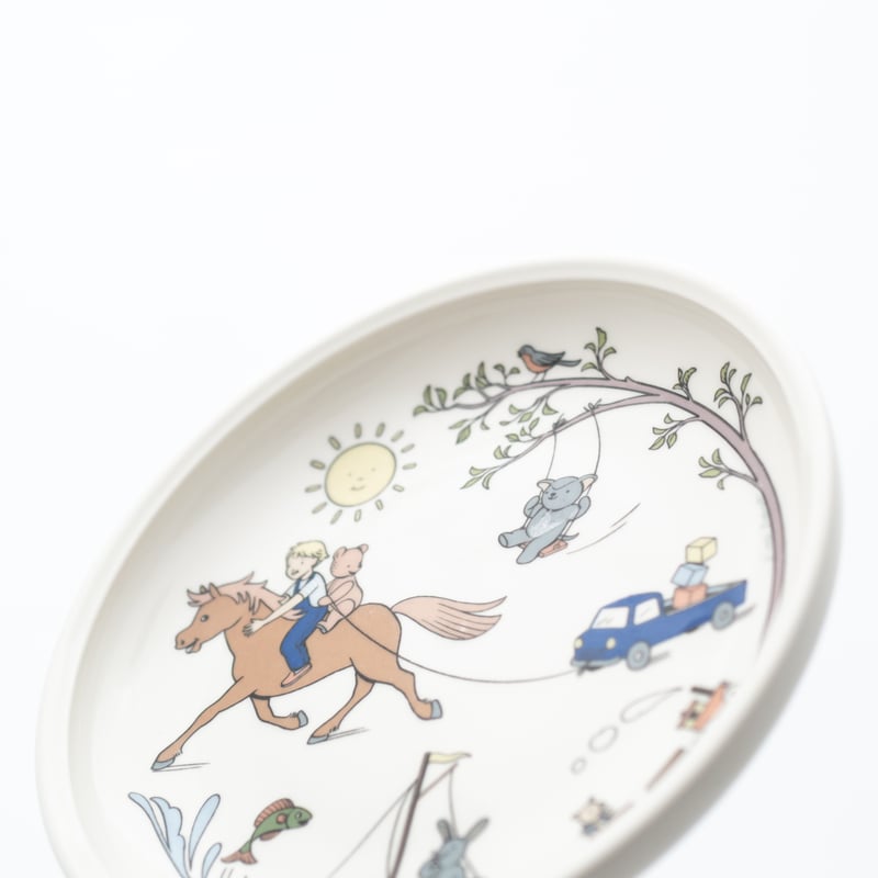 ARABIA｜Pieni ratsastaja｜plate φ18.5cm | lumikka