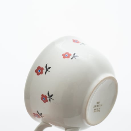 Arabia｜AS model｜cup φ10.6cm｜red flowers