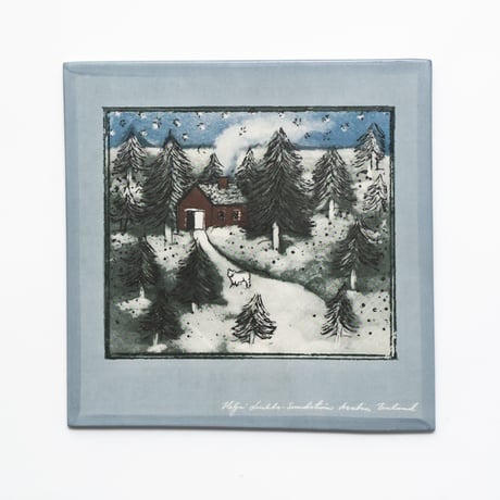 Arabia｜Helja｜wall plate 20×20cm｜Mookki