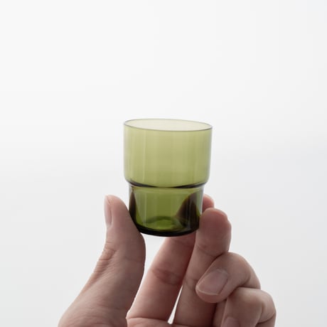 Nuutajärvi｜1718｜mini glass φ4cm｜olive