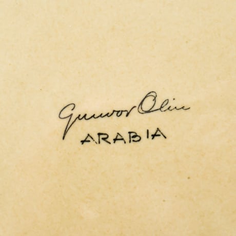 Arabia｜Graffito (ｸﾞﾗﾌｨｰﾄ)｜plate φ20cm｜Kiwi