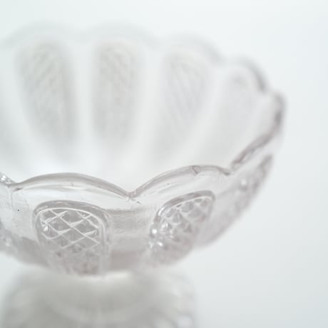 Nuutajarvi｜sugar bowl H8cm｜clear｜01
