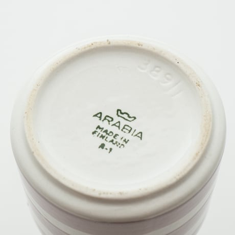 Arabia｜bottle H13.7cm｜pink stripe