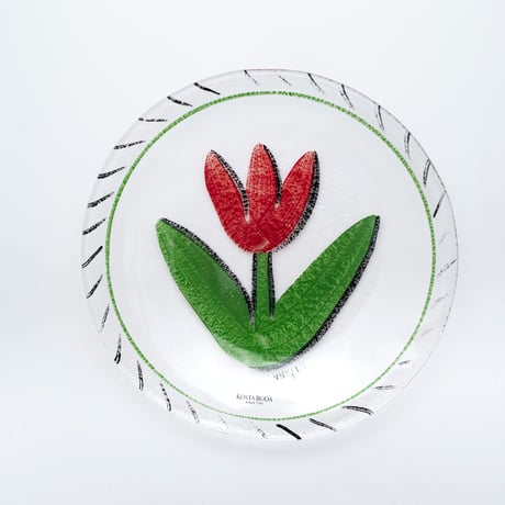 KostaBoda｜Tulipa｜plate 19cm｜red｜2