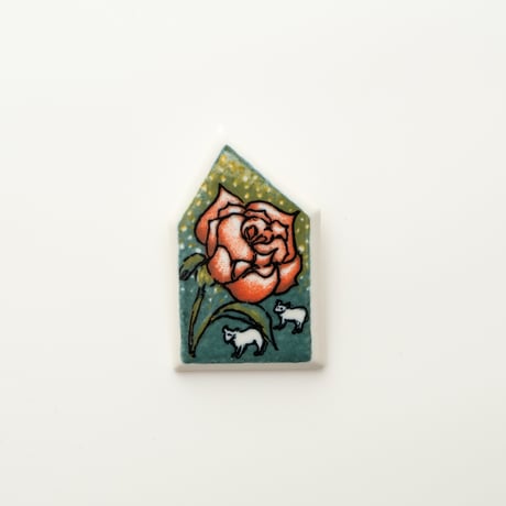 Arabia｜Helja｜brooch｜rose and sheep