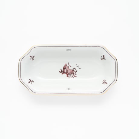 Old Arabia｜Satu｜oval plate 22cm｜house and birds