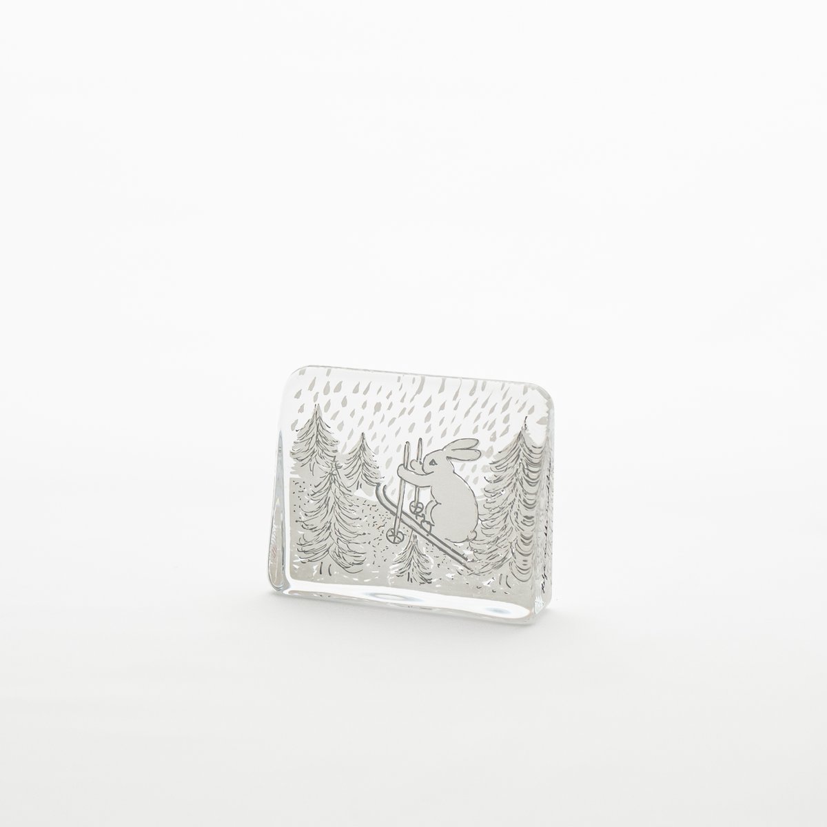 Helja｜glass card｜Bunny skiing｜S | lumikka shop