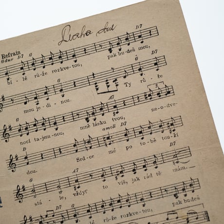 Czech｜sheet music｜Bílé růž｜1947