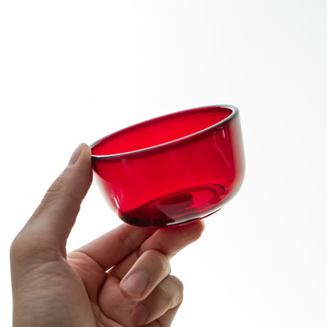 Nuutajarvi｜5577｜sugar bowl φ9cm｜red
