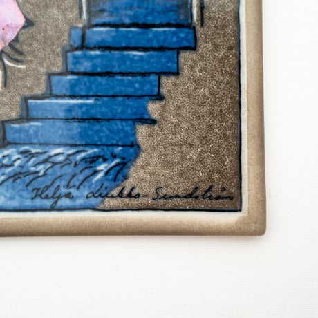 Arabia｜Helja｜wall plate｜blue tulip