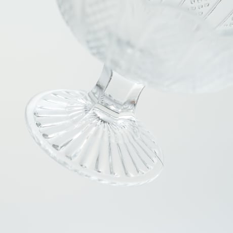 Nuutajarvi｜sugar bowl H8cm｜clear｜03