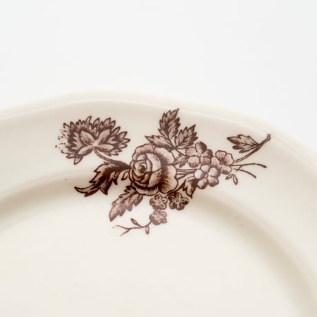 Arabia｜plate φ17cm｜Moderna｜brown flower｜1