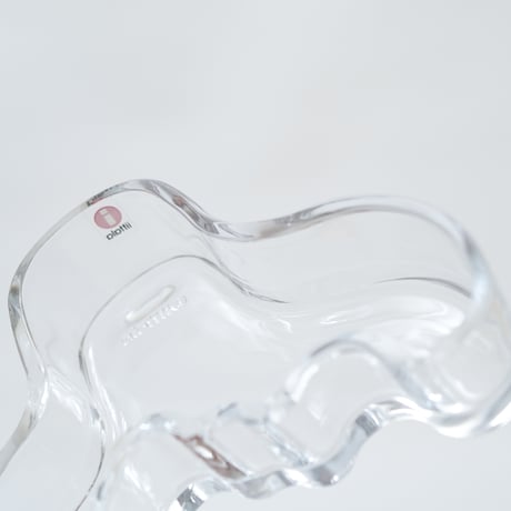Iittala｜Aalto Collection｜bowl 136mm｜clear & ultramarine blue