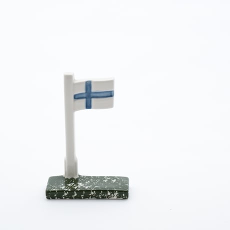 Arabia｜object H11.5cm｜Finnish flag