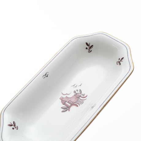 Old Arabia｜Satu｜oval plate 22cm｜house and birds