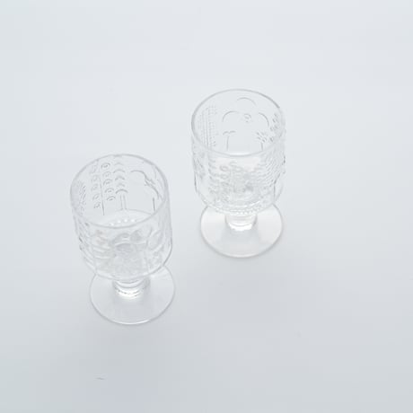 Nuutajarvi｜Flora｜shot glass φ5.2cm｜clear