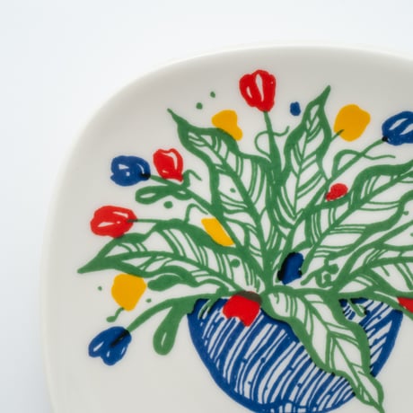 Arabia｜Cumulus｜wall plate｜1989｜flower