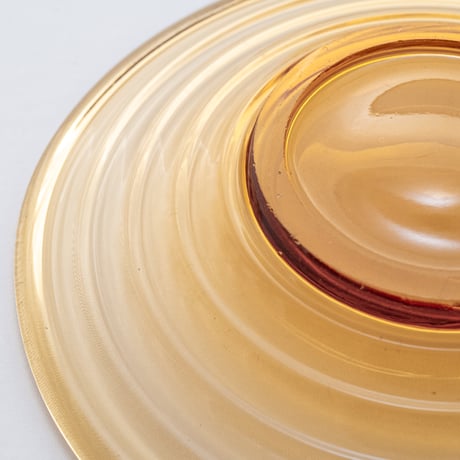 Karhula / Iittala｜Bolgeblick｜plate φ14cm｜amber｜2