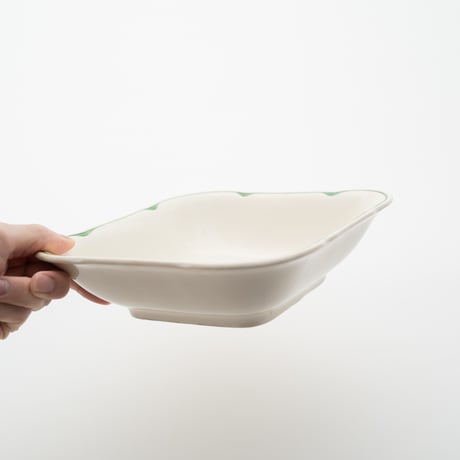 Arabia｜Pekka｜square bowl 20cm｜green