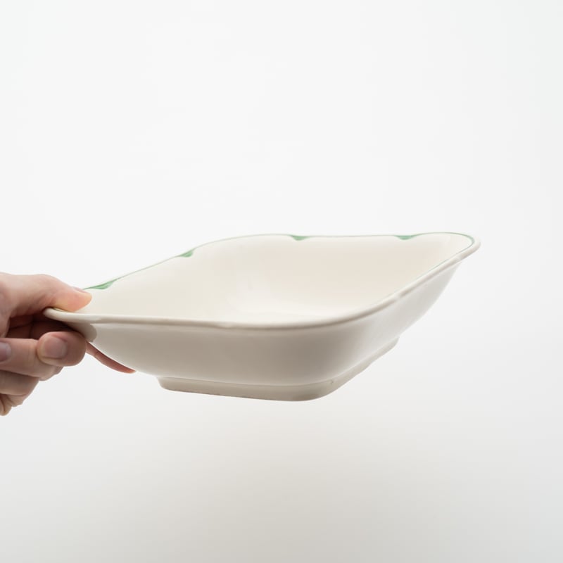 Arabia｜Pekka｜square bowl 20cm｜green | lumikka shop