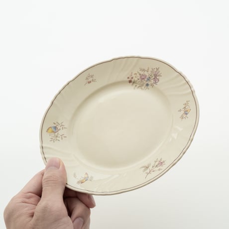 Arabia｜RE model｜plate φ17cm｜flower and butterfly