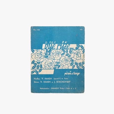Czech｜sheet music｜Bílé růž｜1947