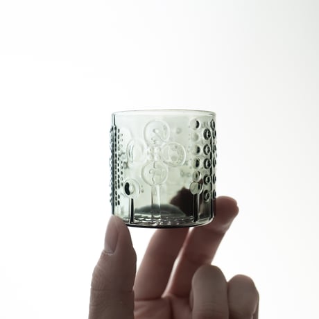 Nuutajarvi｜Flora ｜shot glass φ5.2cm｜grey