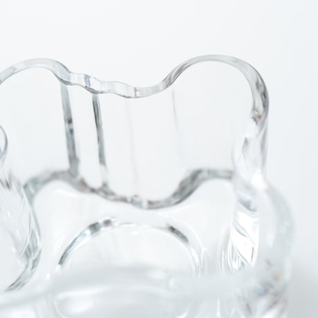 Iittala｜Aalto Collection｜candle holder H55mm｜clear