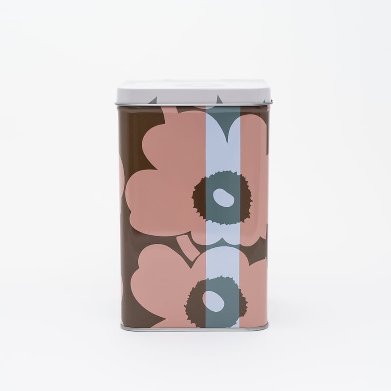 marimekko ウニッコ柄　新品　収納ボックス ブリキ缶　赤 marimekko ウニッコ柄 新品 収納ボックス ブリキ缶 赤