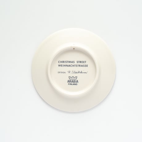 Arabia｜Christmas plate｜Christmas street