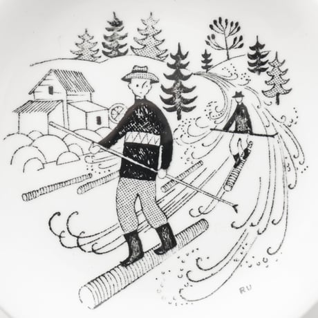 Arabia｜Emilia｜log driver｜plate 9.5cm
