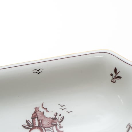 Old Arabia｜Satu｜oval plate 22cm｜house and birds