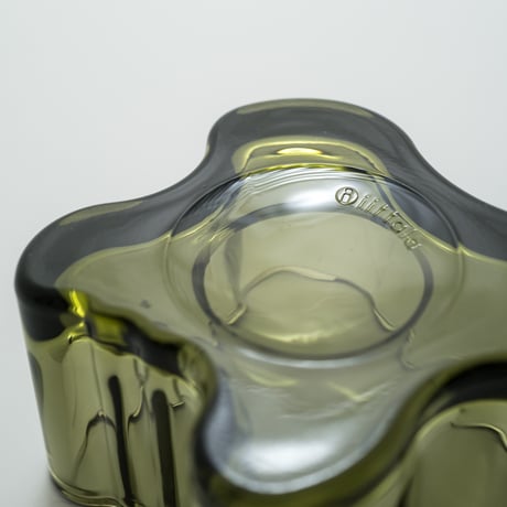 Iittala｜Aalto Collection｜candle holder H55mm｜moss green