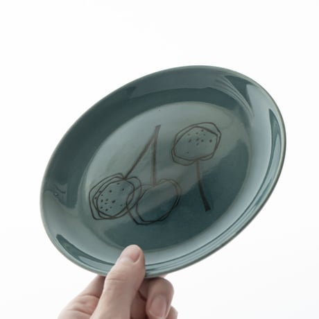 Arabia｜Graffito (ｸﾞﾗﾌｨｰﾄ)｜plate φ20cm｜cherry