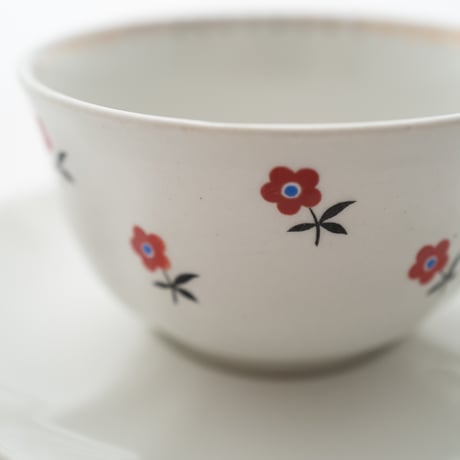 Arabia｜AS model｜cup φ10.6cm｜red flowers
