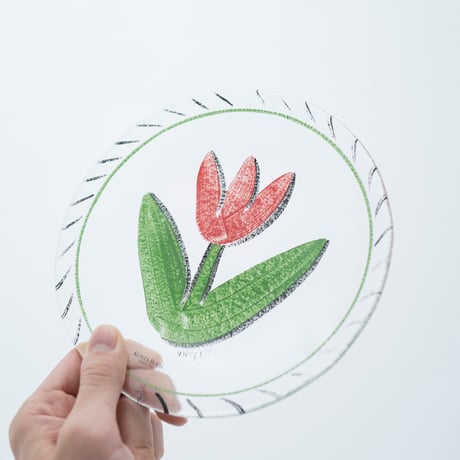 KostaBoda｜Tulipa｜plate 19cm｜red｜2