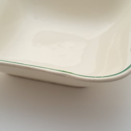 Arabia｜Pekka｜square bowl 20cm｜green
