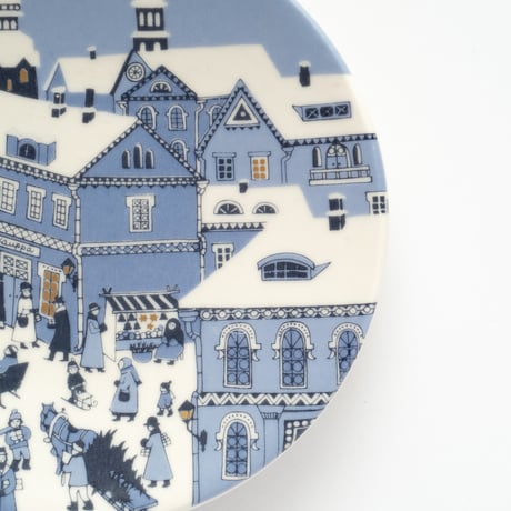 Arabia｜Christmas plate｜Christmas street