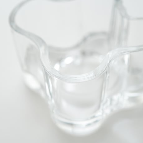 Iittala｜Aalto Collection｜candle holder H55mm｜clear