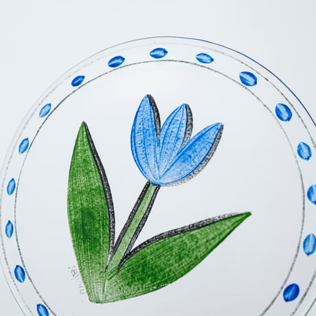 KostaBoda｜Tulipa｜plate 19cm｜blue｜2
