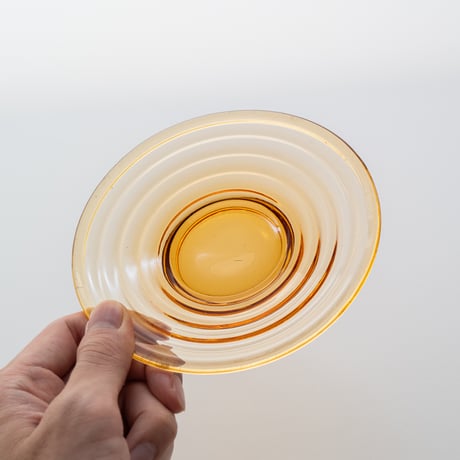 Karhula / Iittala｜Bolgeblick｜plate φ14cm｜amber｜1