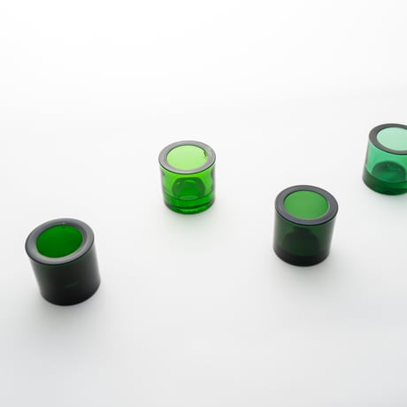 Iittala｜Kivi｜candle holder｜alfa green