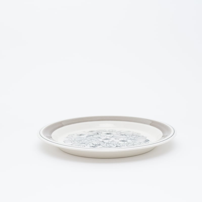 Arabia｜Krokus｜plate φ20cm｜grey rim | lumikka shop