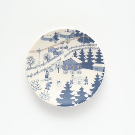 Arabia｜Christmas plate｜Country lane