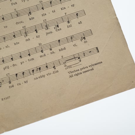 Czech｜sheet music｜Čekám｜1954