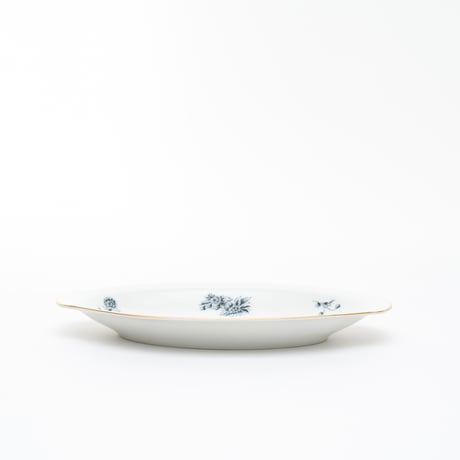 Old Arabia｜oval plate 24.5cm｜navy and gold