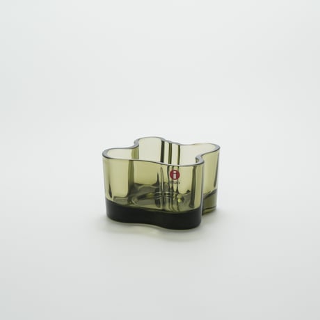 Iittala｜Aalto Collection｜candle holder H55mm｜moss green