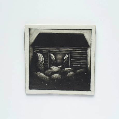 Arabia｜Helja｜wall plate｜prototype｜monochrome