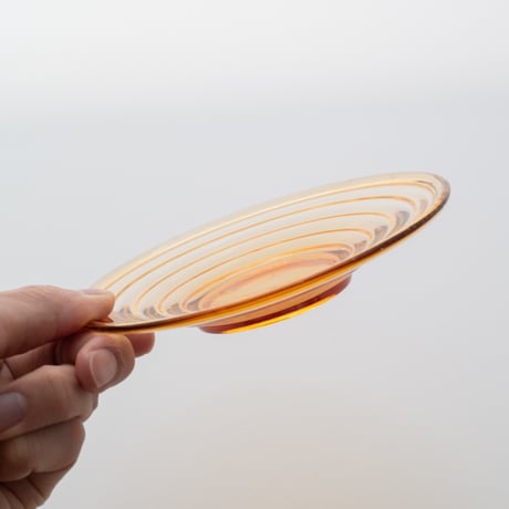 Karhula / Iittala｜Bolgeblick｜plate φ14cm｜amber｜1