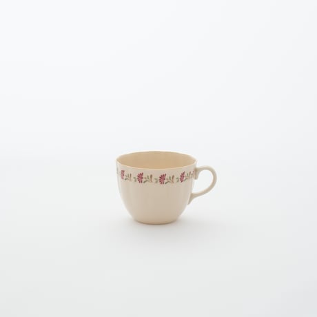 Arabia｜cup φ7.5cm｜pink flower and gold line